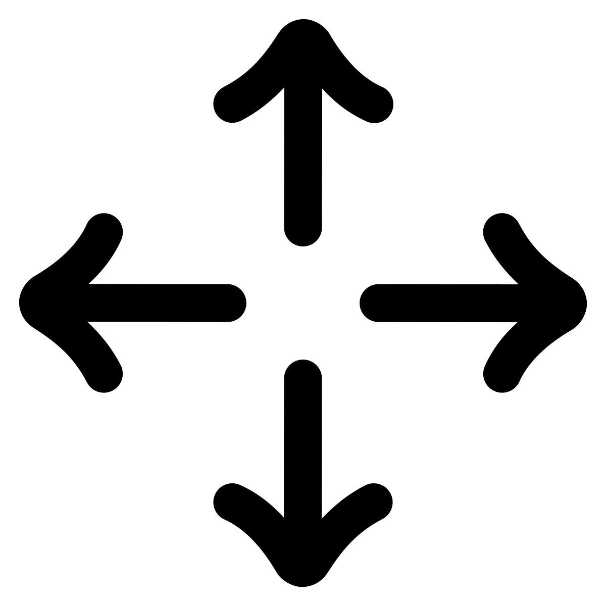puffy outline style bewegen icon