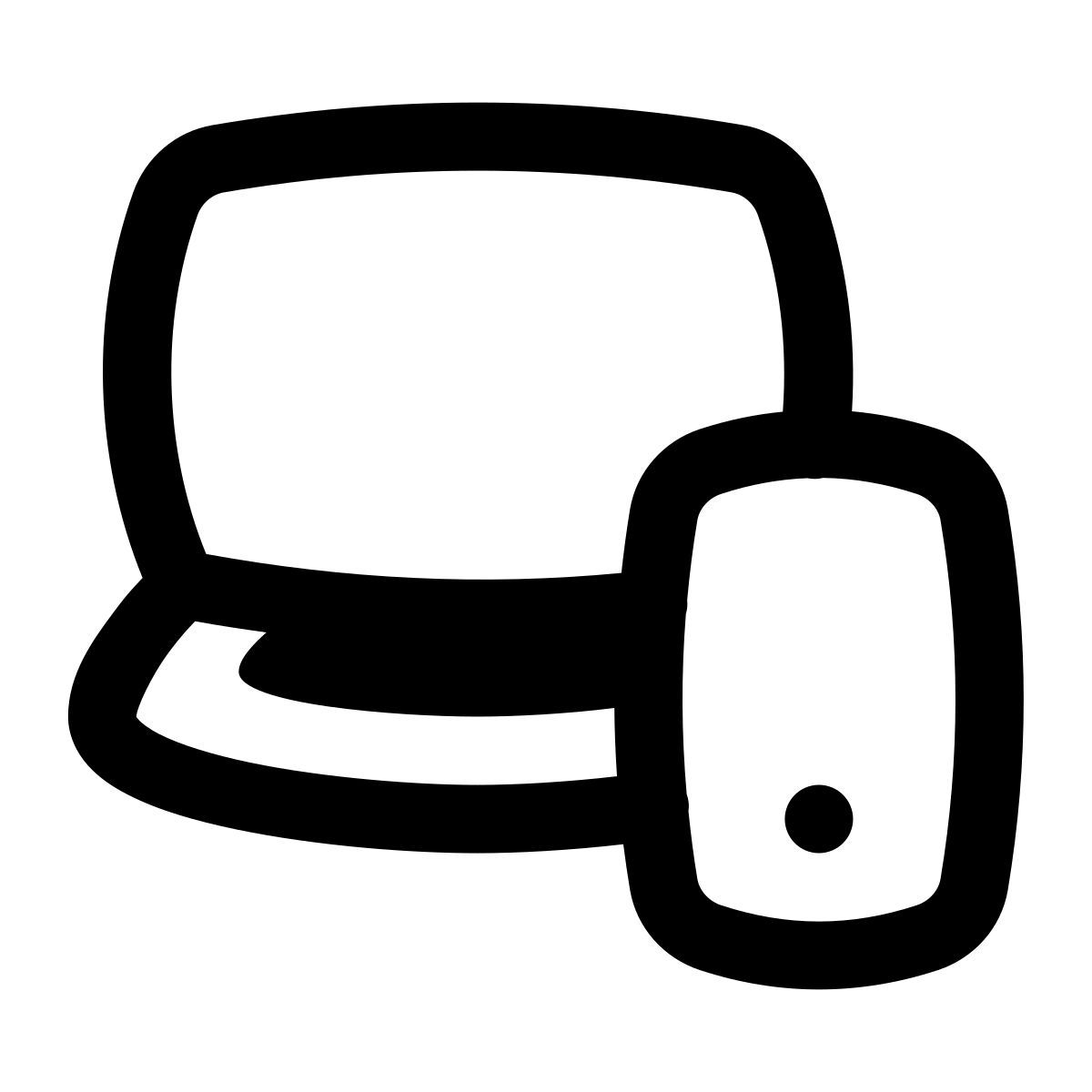 puffy outline style mehrere geräte icon