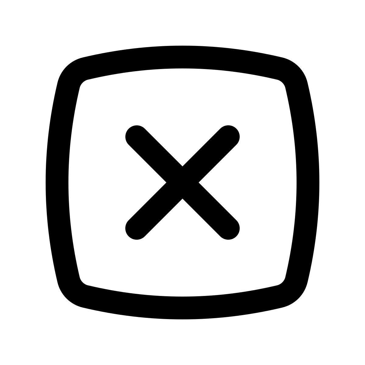 puffy outline style multiplication icon