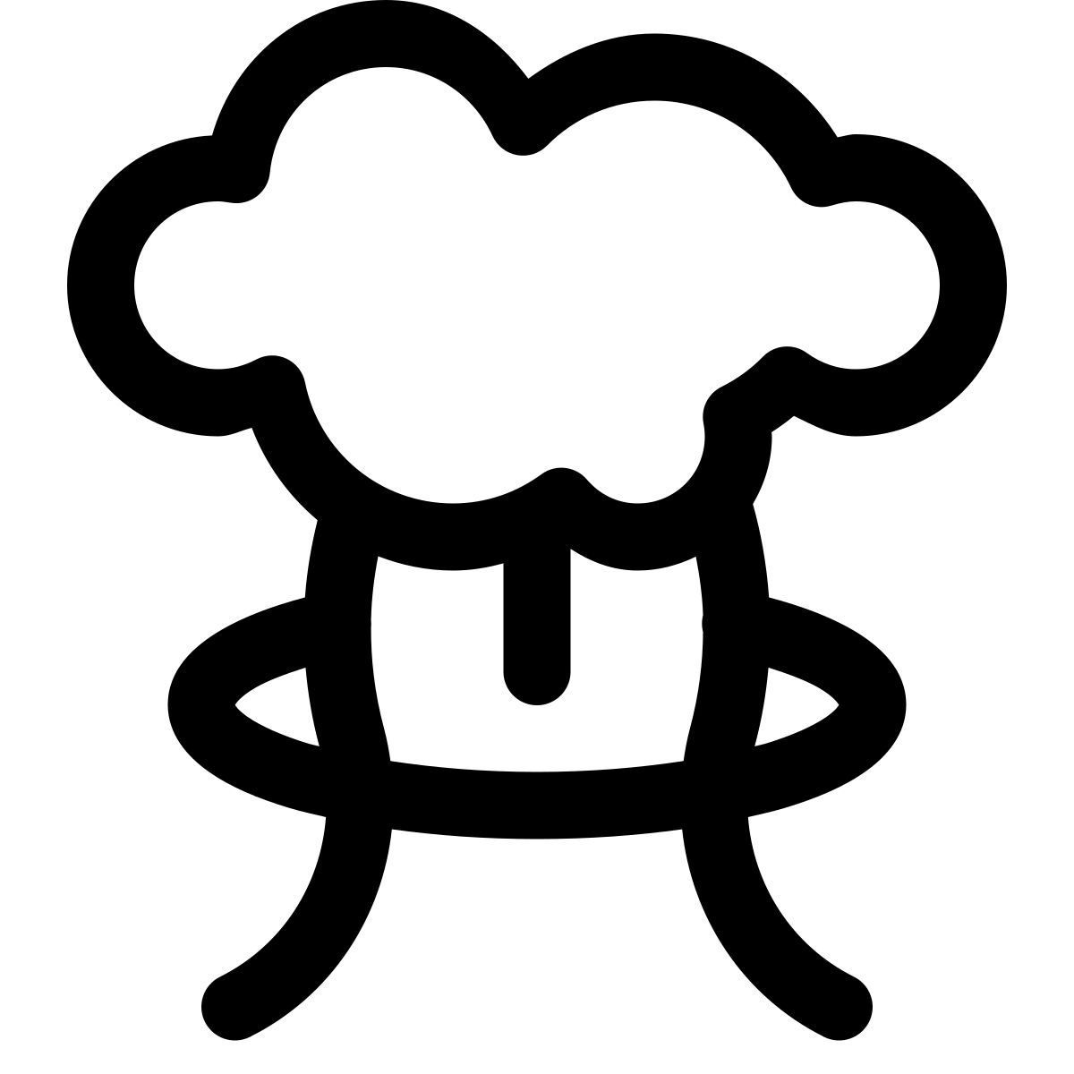 puffy outline style 蘑菇云 icon