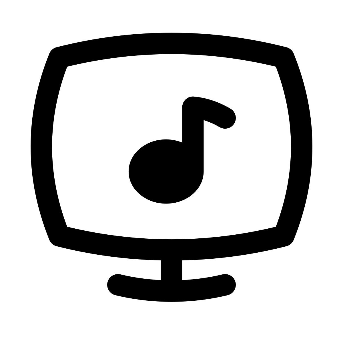 puffy outline style music video icon