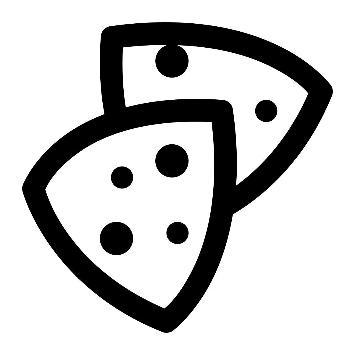 puffy outline style nachos icon