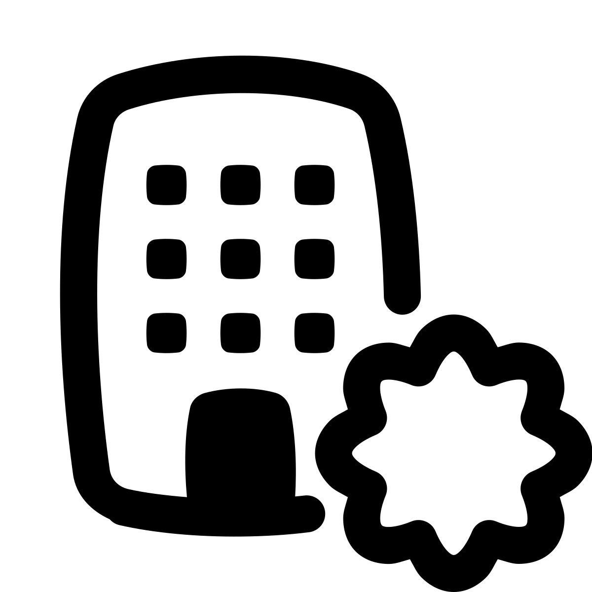 puffy outline style 새 회사 icon
