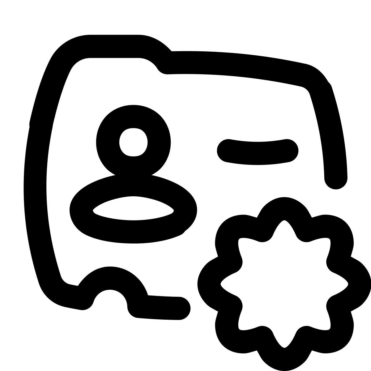 puffy outline style contacto icon