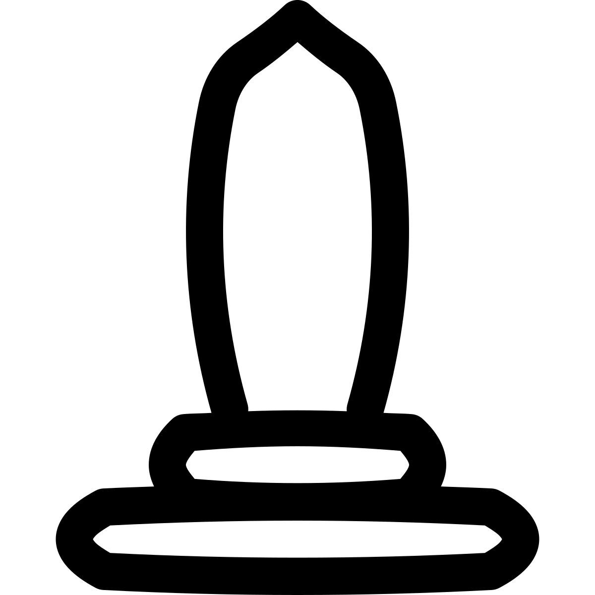 puffy outline style obelisk icon