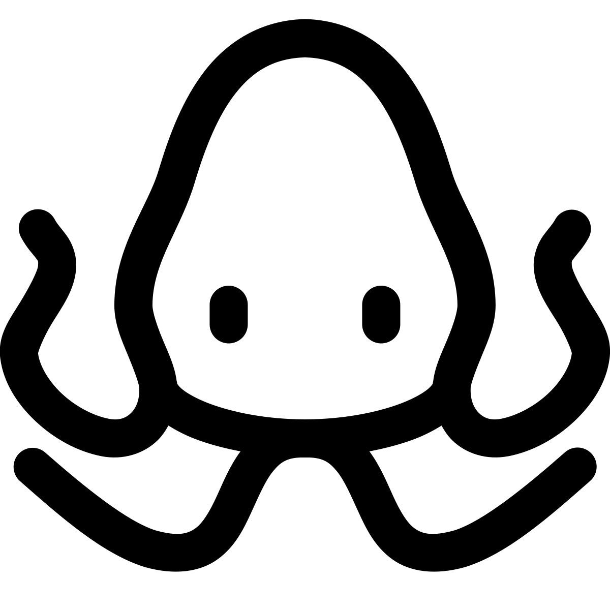 puffy outline style tintenfisch icon