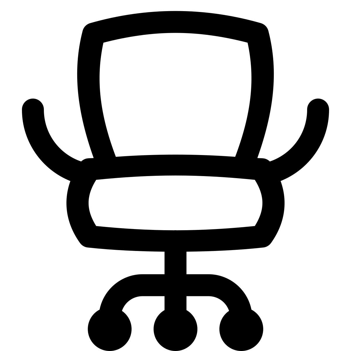 puffy outline style sedia icon