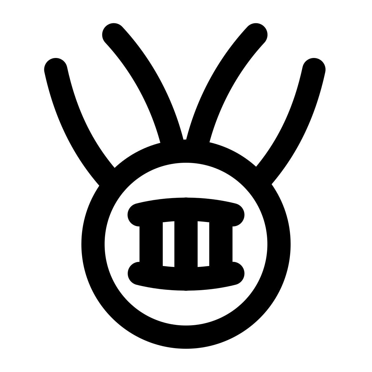 puffy outline style olympische bronzemedaille icon