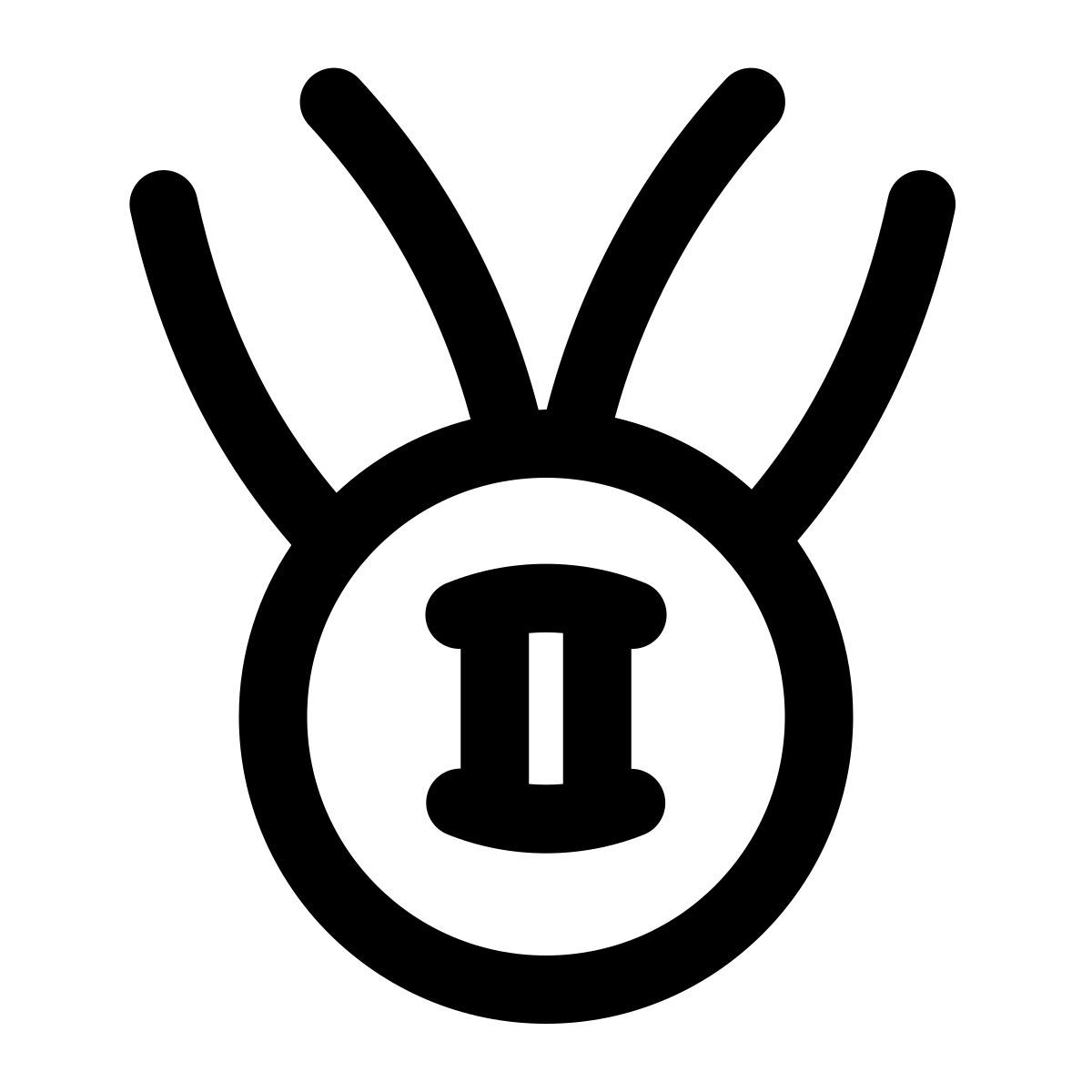 puffy outline style olympische silbermedaille icon