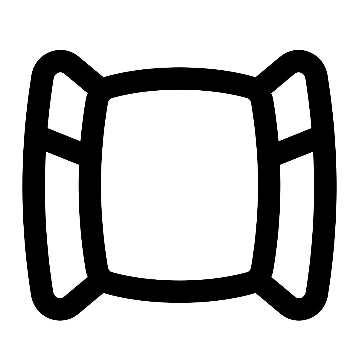 puffy outline style open window icon