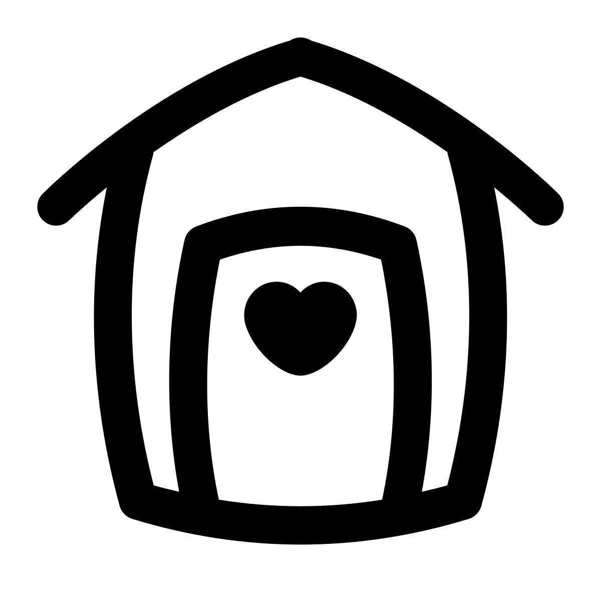 puffy outline style wc all'aperto icon