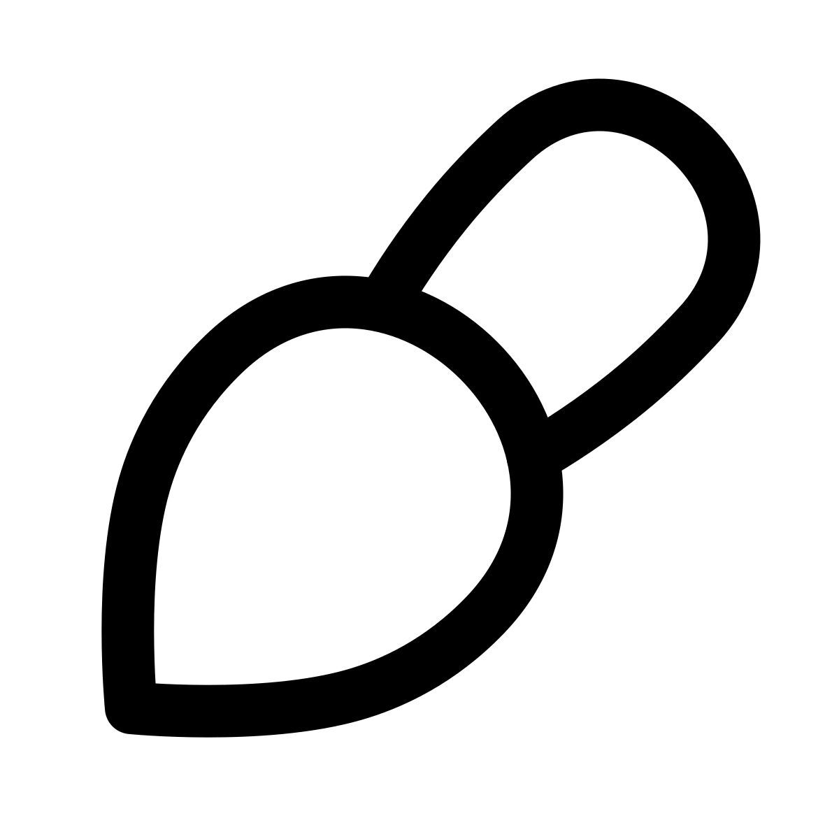 puffy outline style paint icon