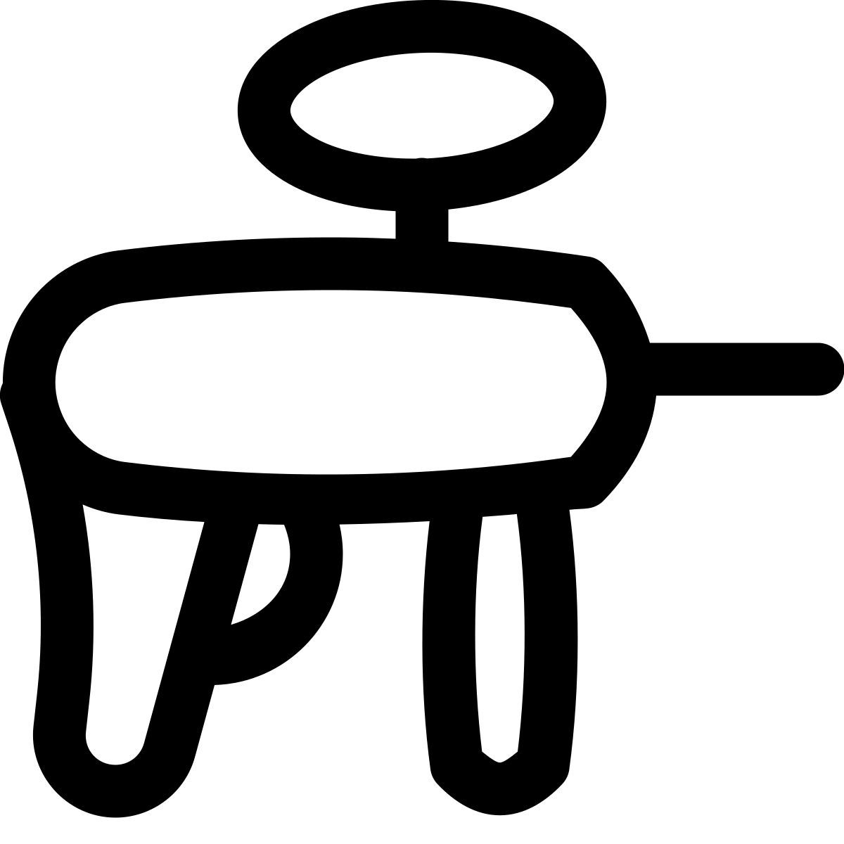 puffy outline style paintballgewehr icon