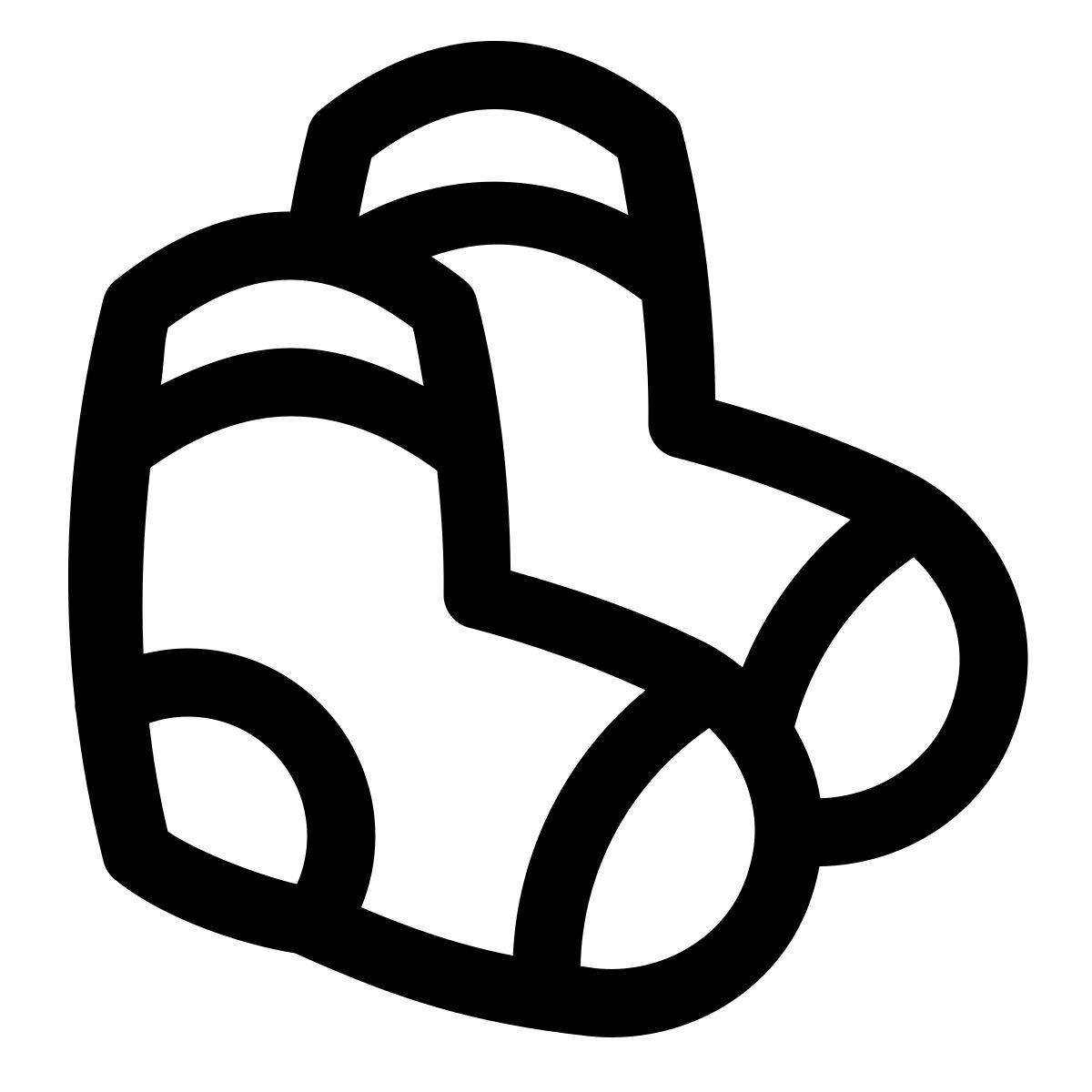 puffy outline style un paio di calzini icon