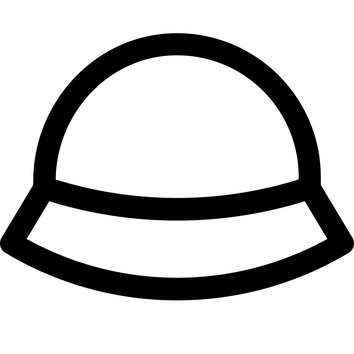 puffy outline style chapéu panamá icon