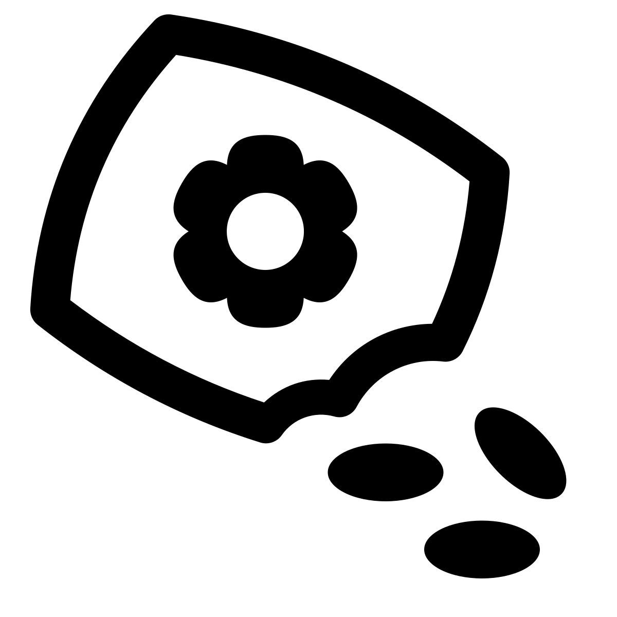 puffy outline style 纸袋种子 icon