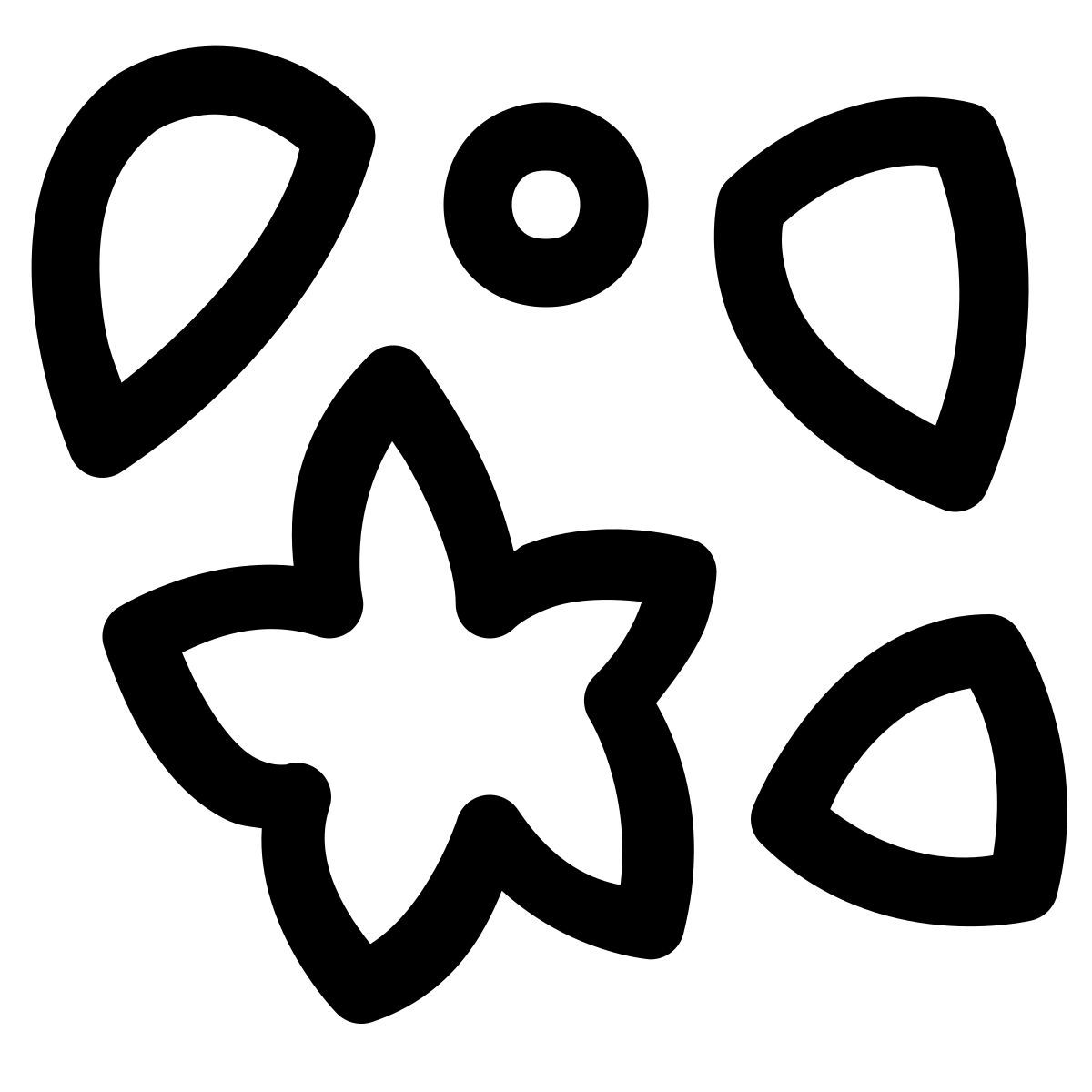 puffy outline style 粒子 icon