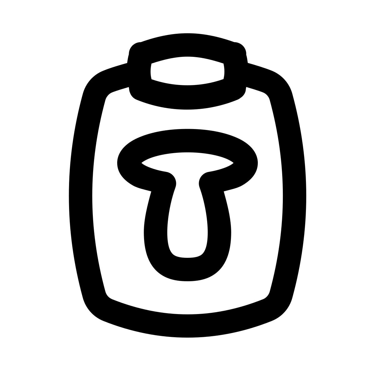 puffy outline style paste as text icon