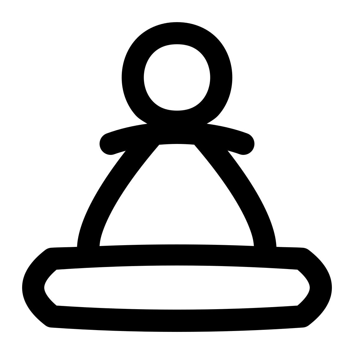 puffy outline style pawn icon