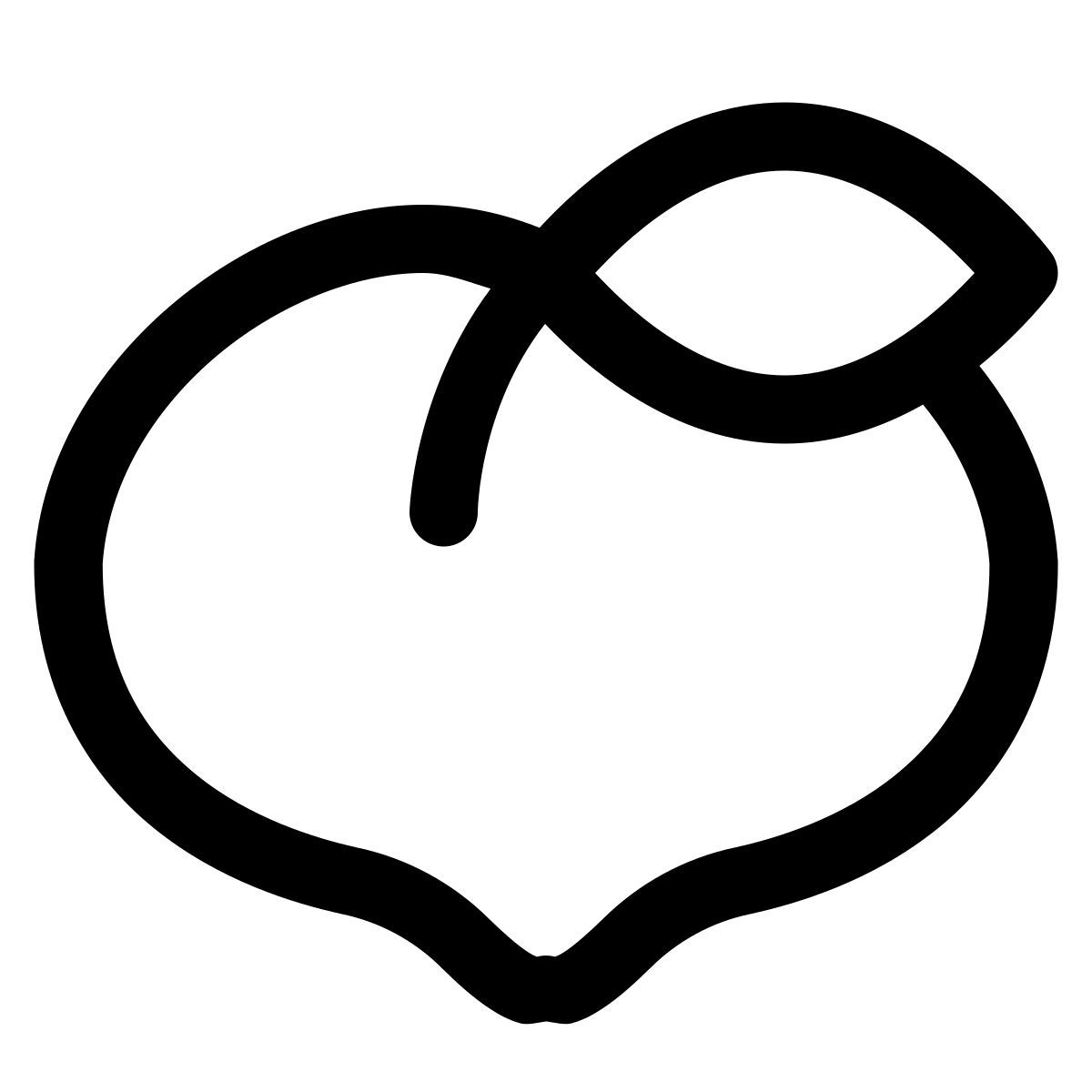 puffy outline style pêche icon