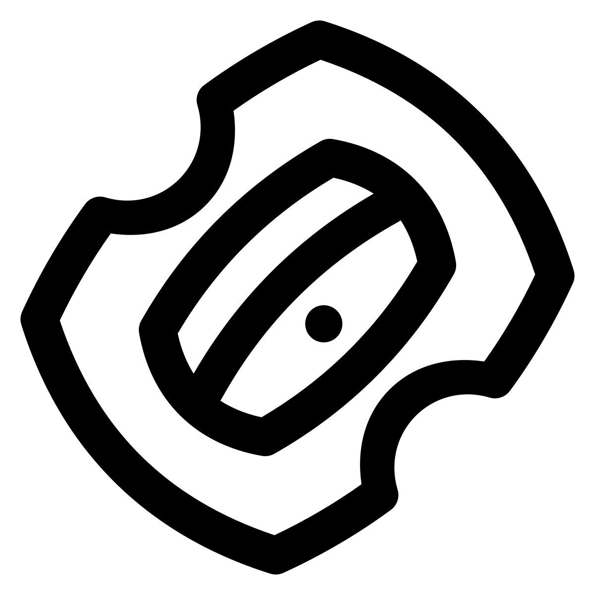 puffy outline style bleistiftspitzer icon