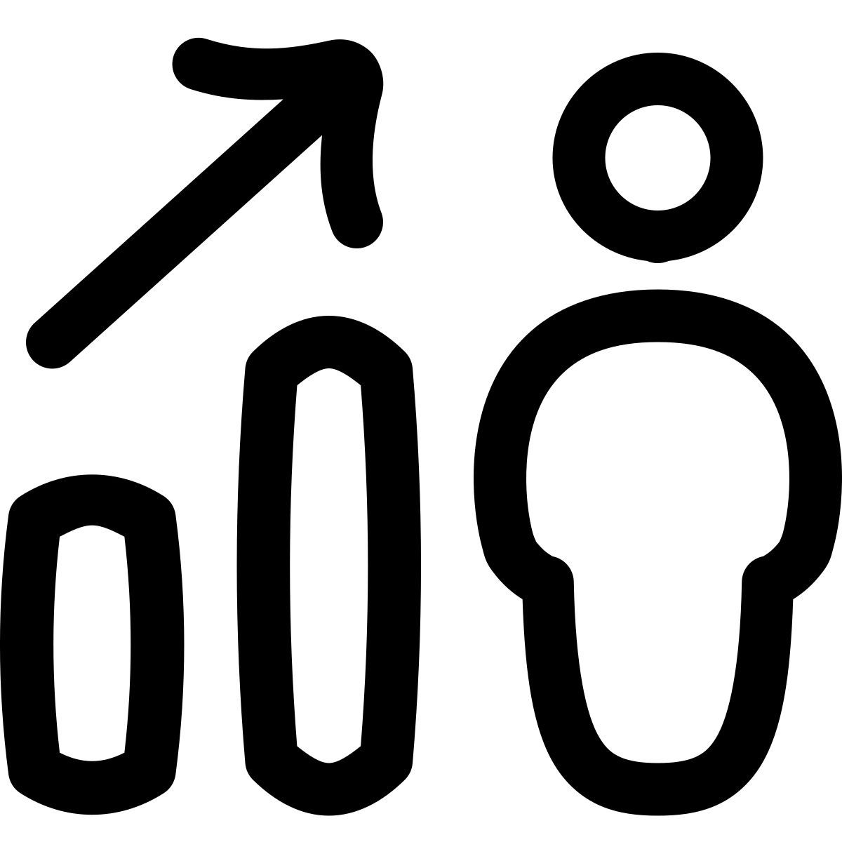 puffy outline style 직업 icon