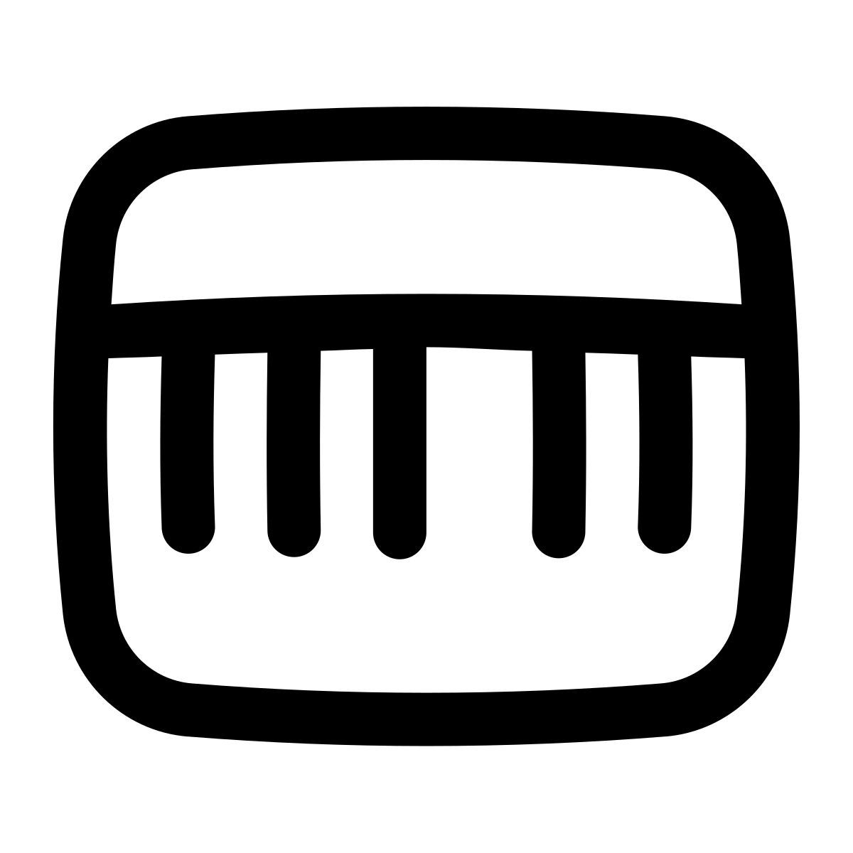 puffy outline style piano icon