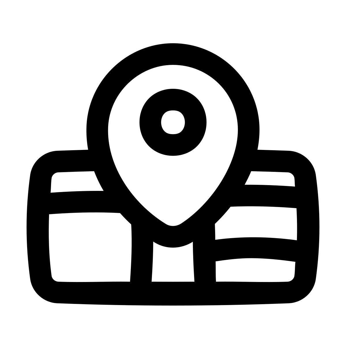 puffy outline style abholpunkt icon