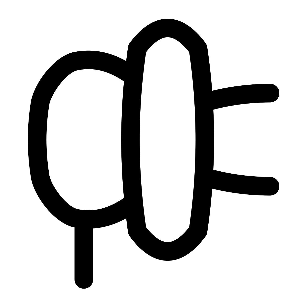 puffy outline style вилка icon