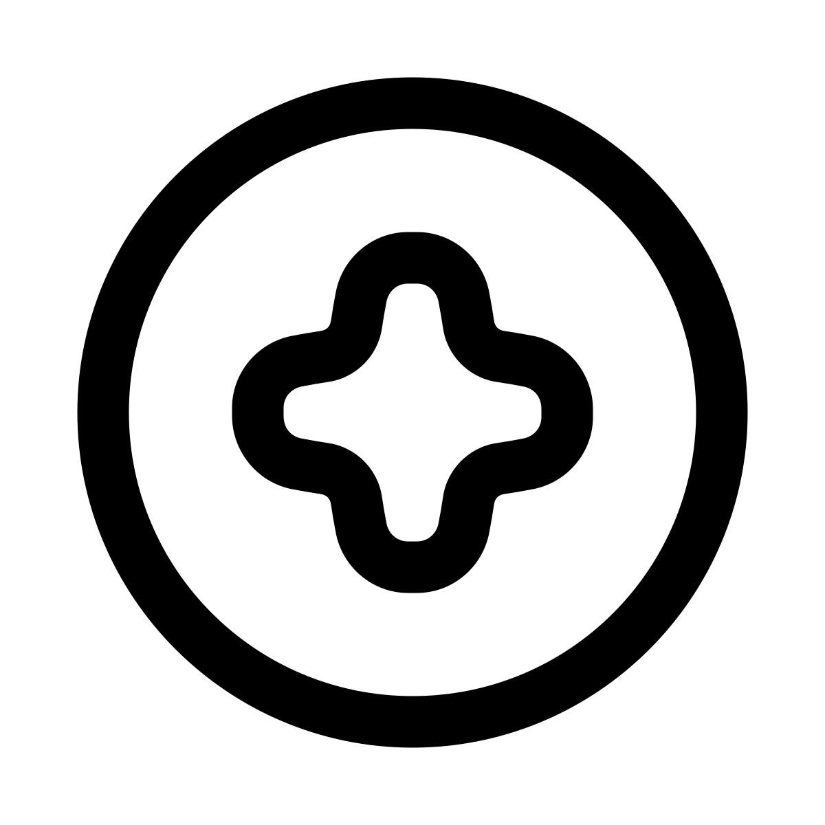 puffy outline style más icon