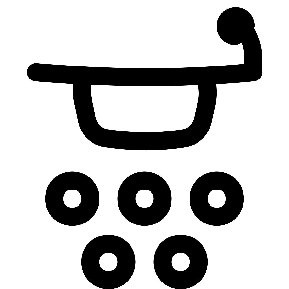 puffy outline style podio con il pubblico icon