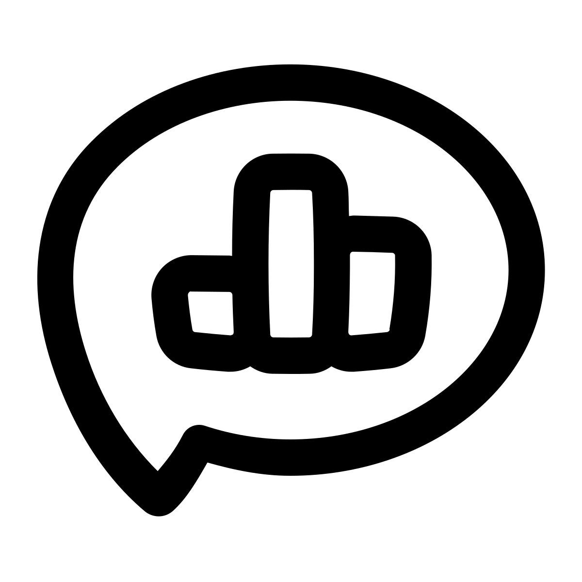 puffy outline style studienthema icon