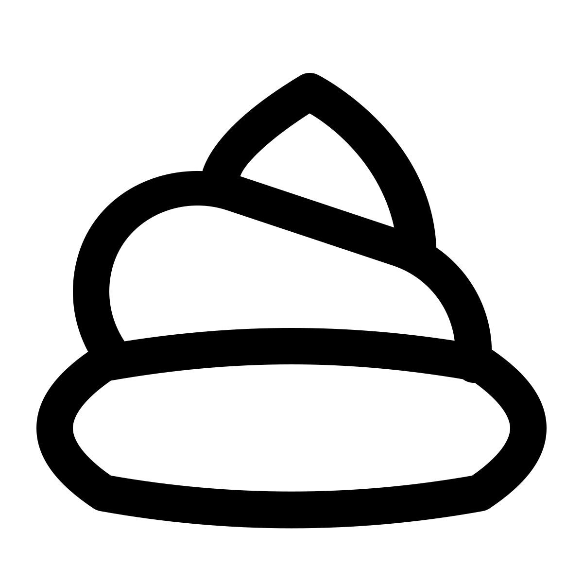 puffy outline style poo icon