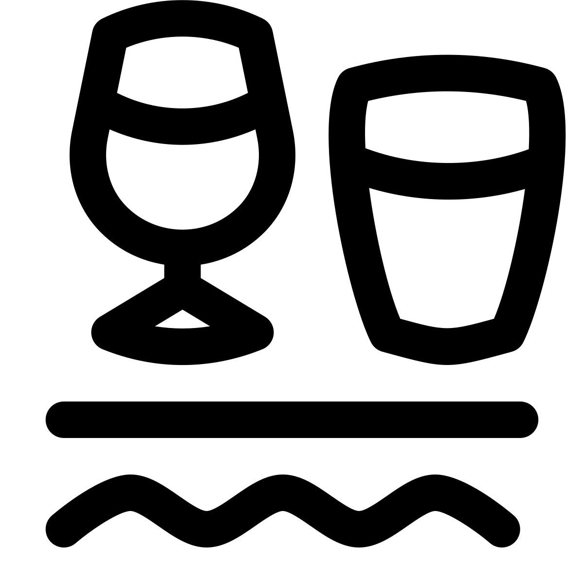 puffy outline style poolside bar icon