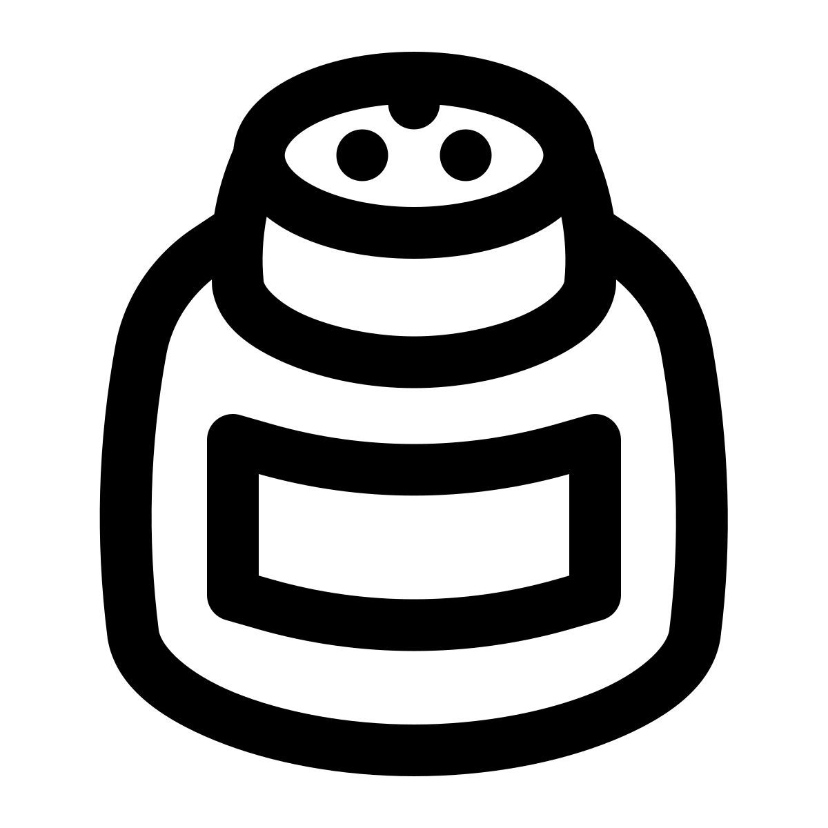 puffy outline style powder icon