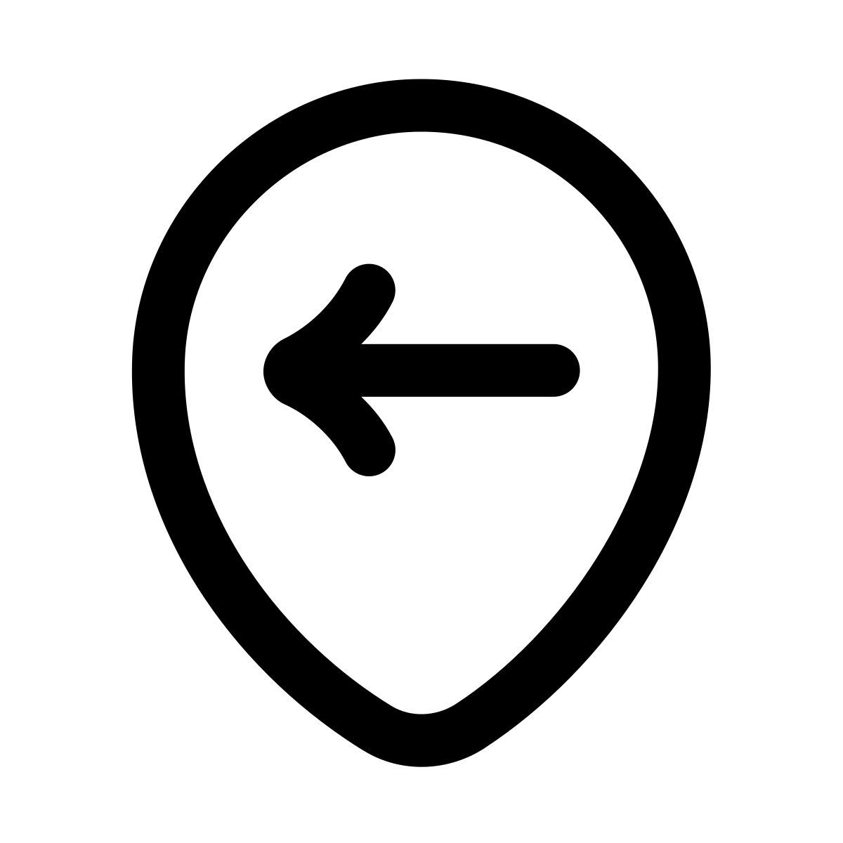 puffy outline style previous location icon