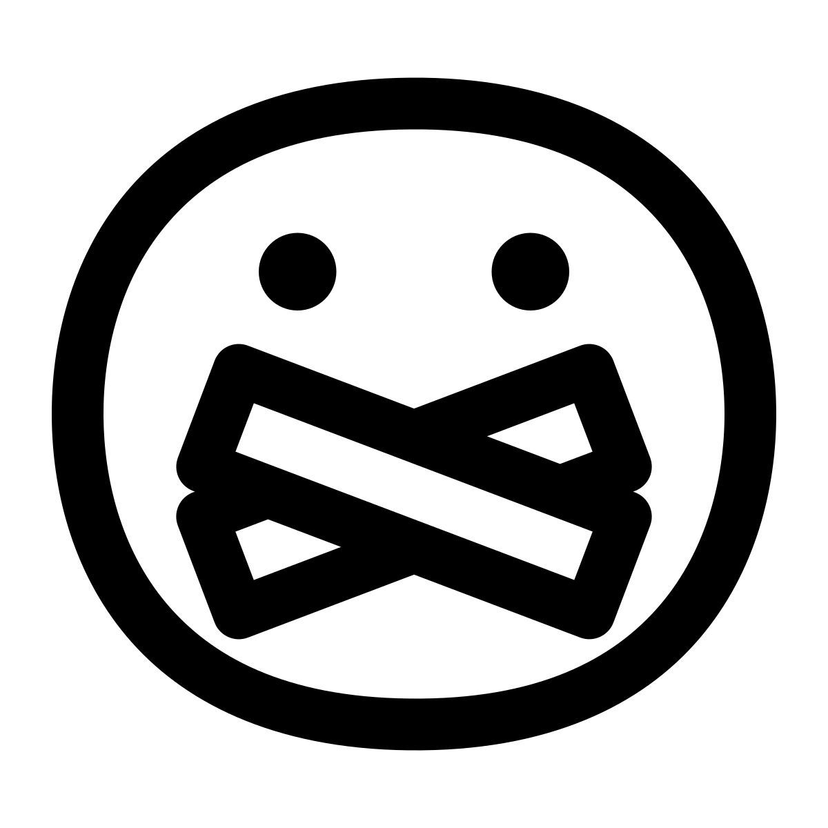 puffy outline style 조용한 icon