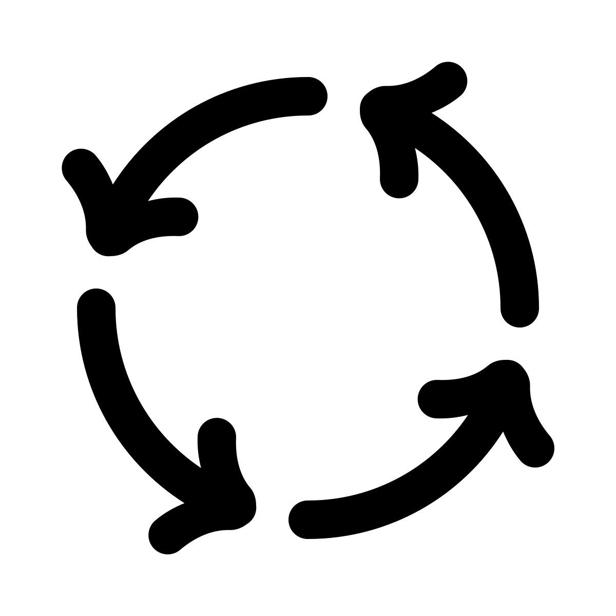 puffy outline style process icon