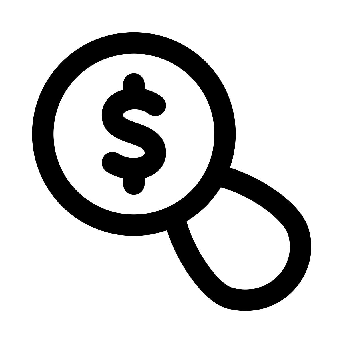 puffy outline style análisis de ganancias icon