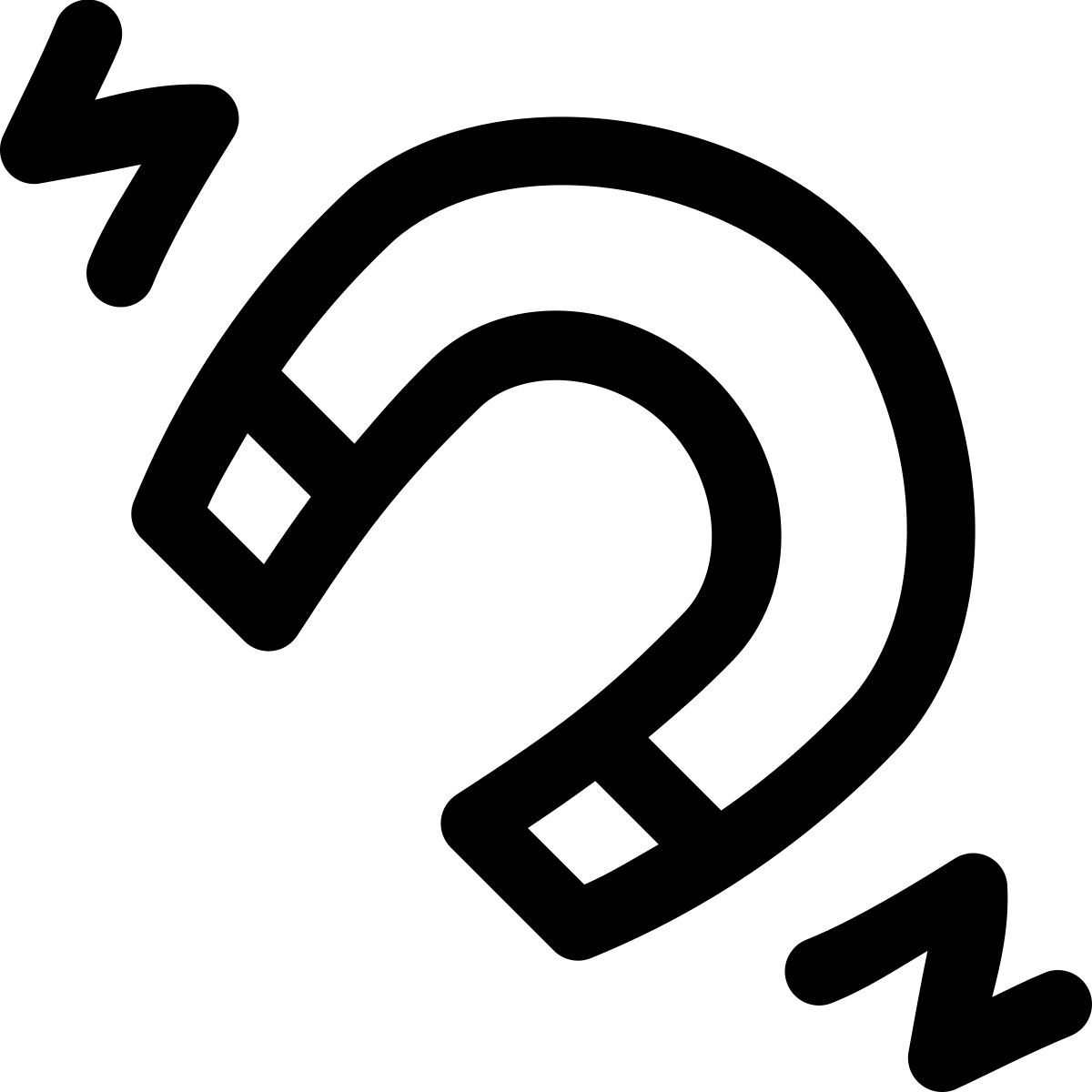 puffy outline style magnetic icon