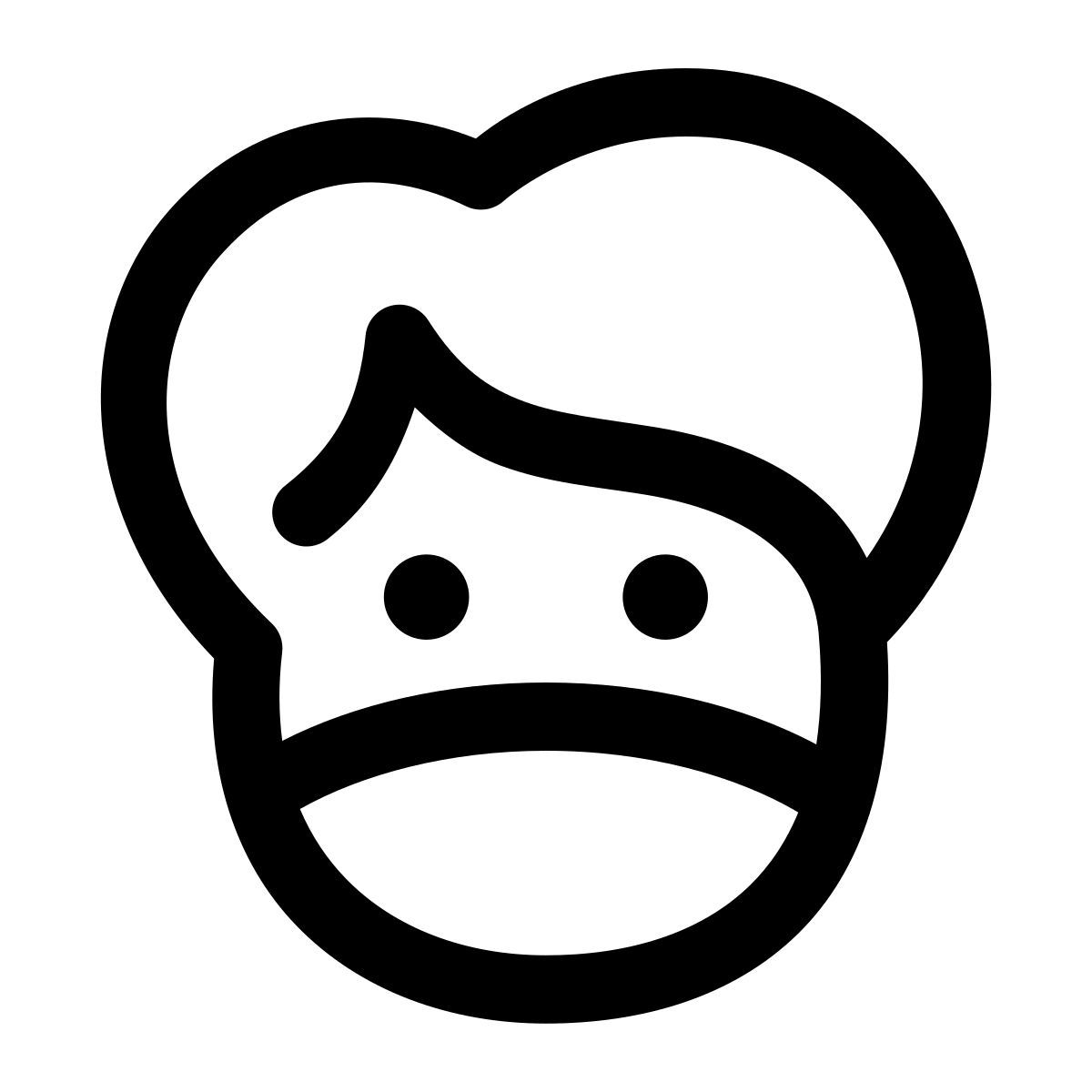 puffy outline style máscara de protección icon