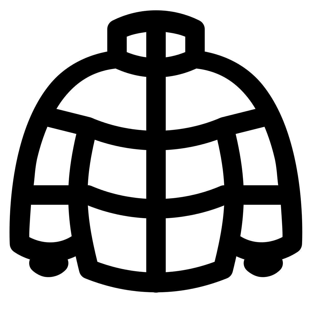 puffy outline style pufferjacke icon
