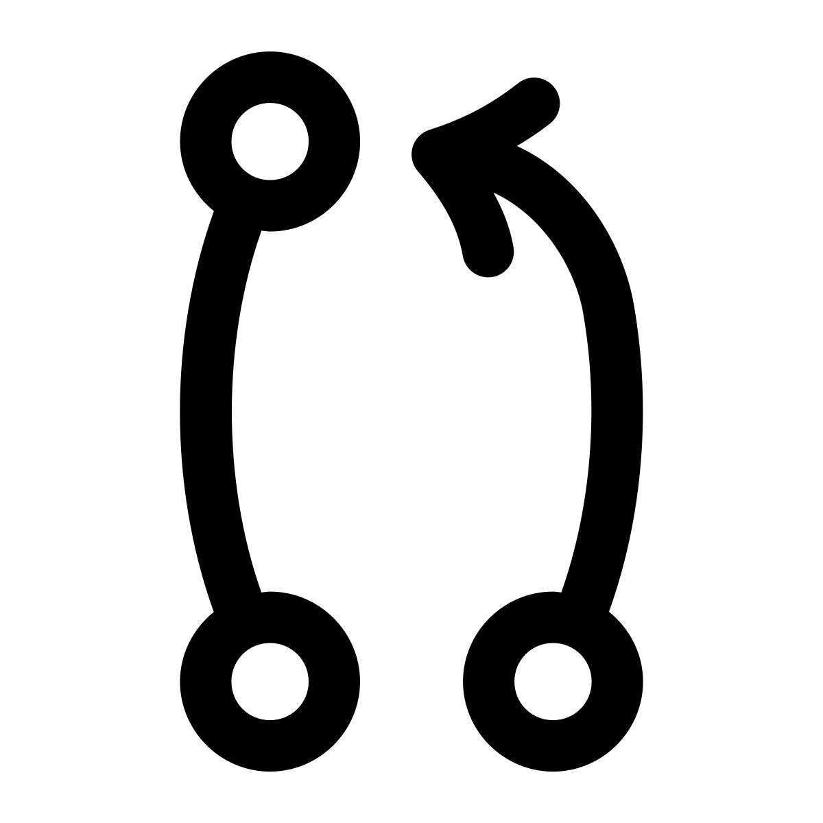 puffy outline style pull request icon