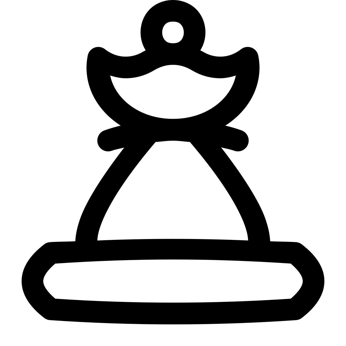 puffy outline style queen icon