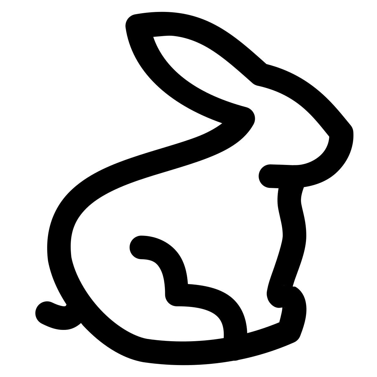 puffy outline style conejo icon