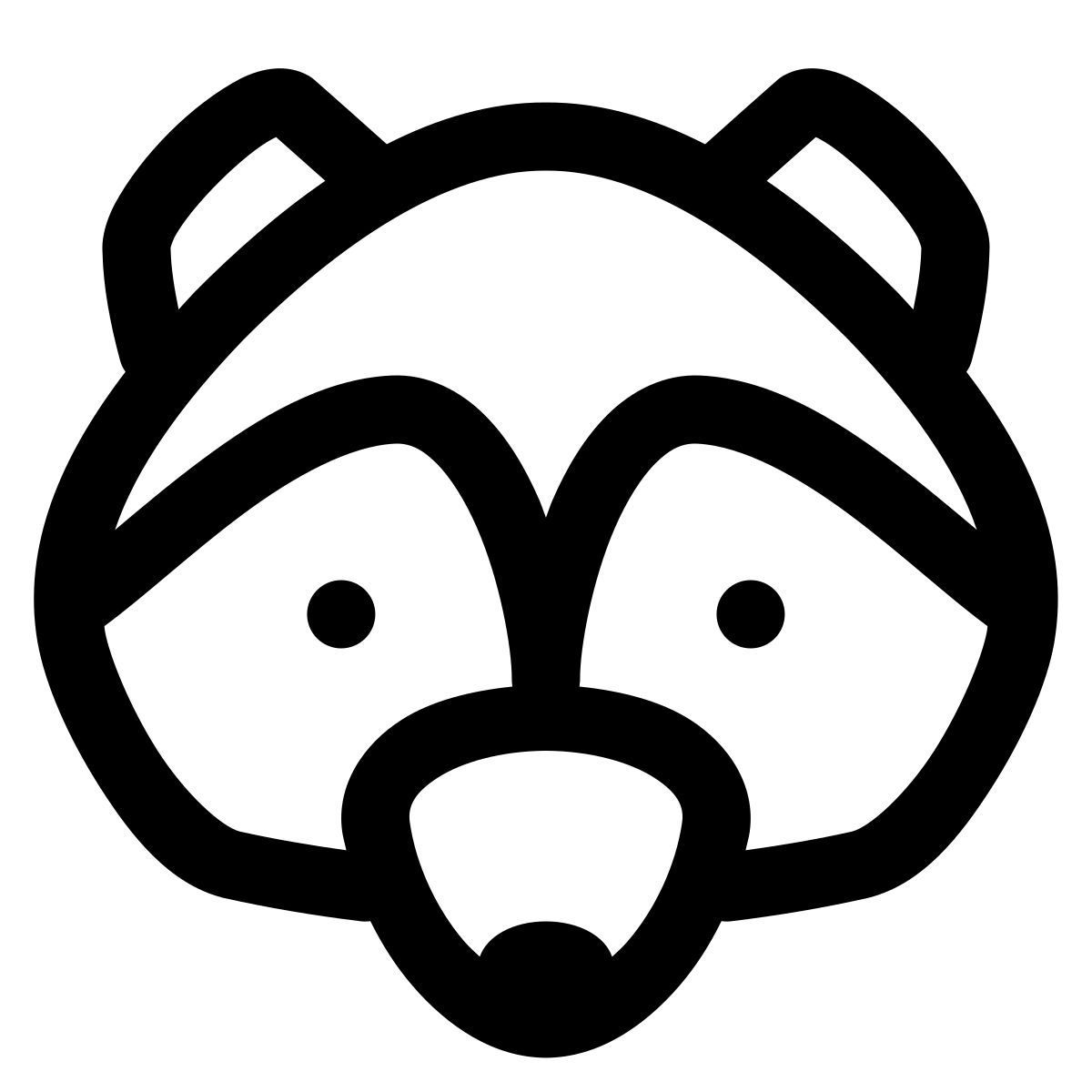 puffy outline style guaxinim icon