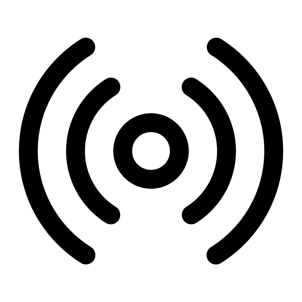 puffy outline style radiowellen icon