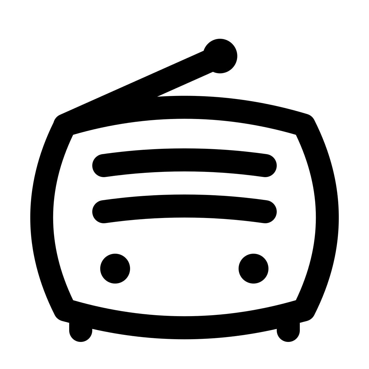 puffy outline style radio icon