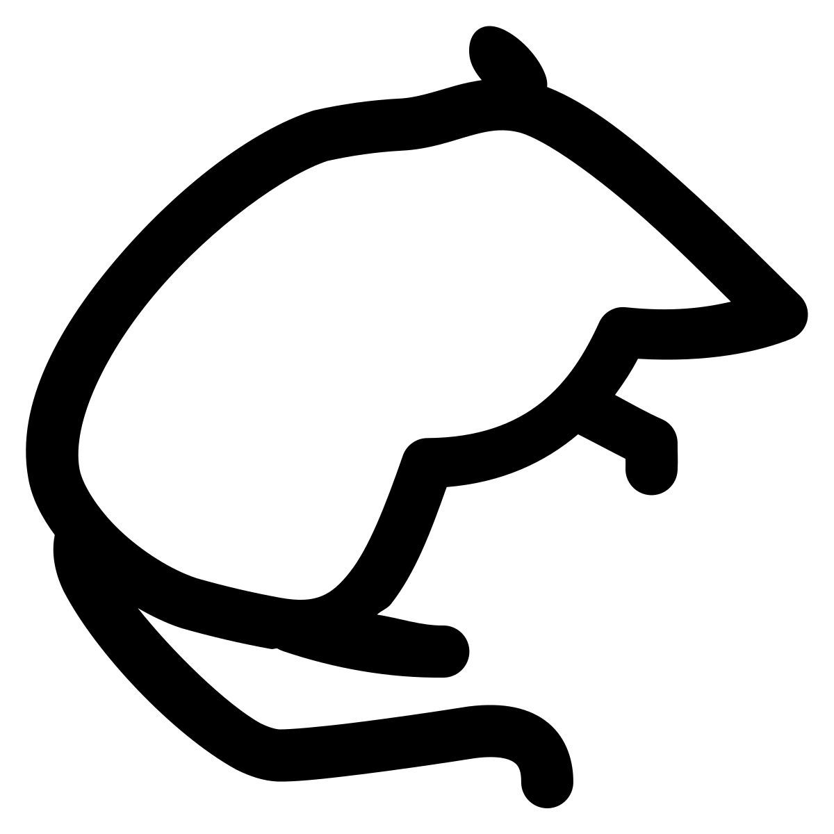 puffy outline style 大鼠silhuette icon