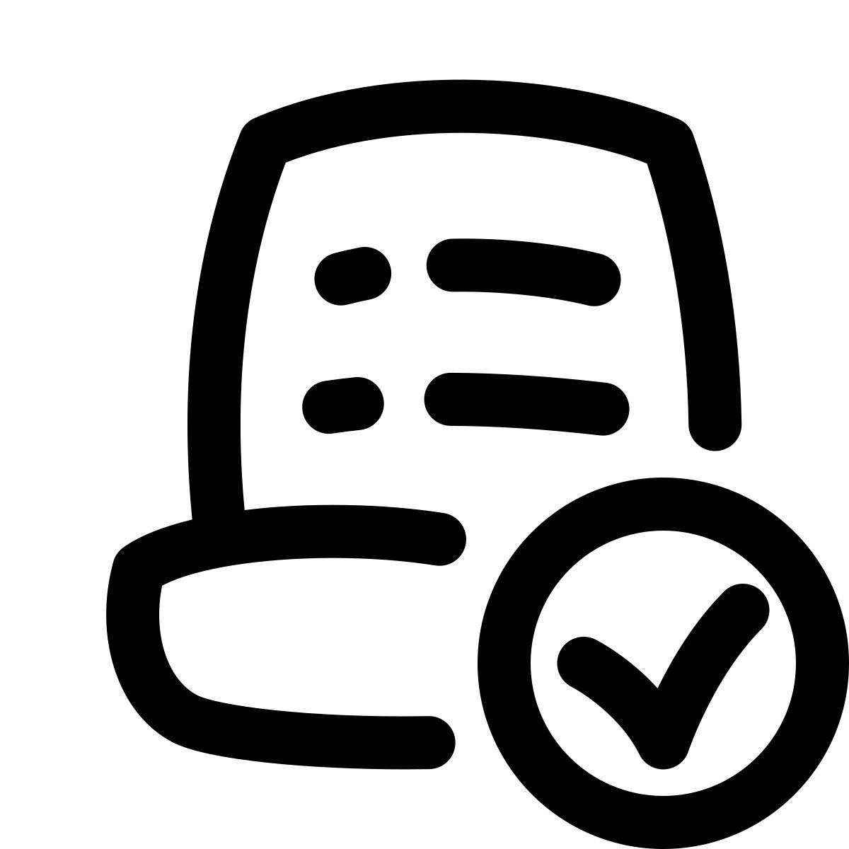 puffy outline style receipt approved icon